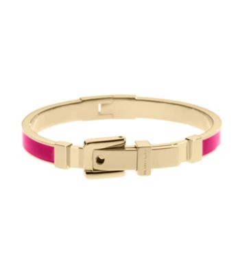Michael Kors® Goldtone & Zinnia Epoxy Buckle Bangle Bracelet