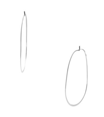 Michael Kors® Silvertone Large Oribtal Whisper Hoop Earrings