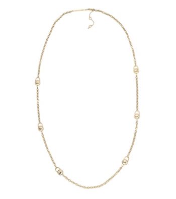 Michael Kors® Goldtone Multi MK Padlock Chain Necklace
