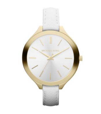 Michael Kors® White Slim Runway Watch