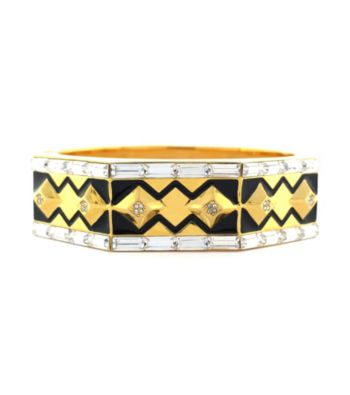 Vince Camuto™ Deco Items Goldtone and Black Hinge Bracelet