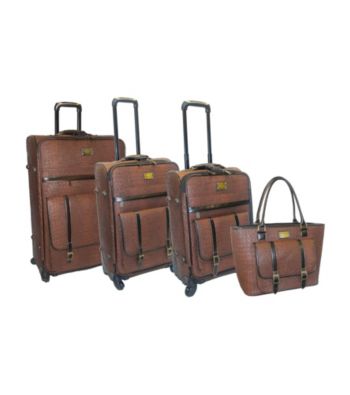Adrienne Vittadini® Matte Croco II 4-pc. Luggage Set