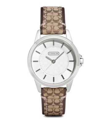 COACH CLASSIC SIGNATURE STRAP WATCH