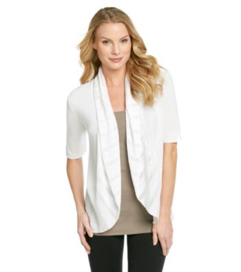 Evan-Picone® Cascade Front Shrug Cardigan