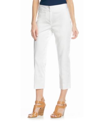 Evan-Picone® Solid Cotton Sateen Capri