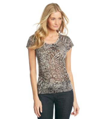 Relativity® U-neck Burnout Tee