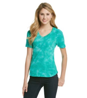 Mambo® Juniors' V-neck Dolman Tie-Dye Tee