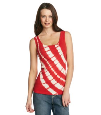 Relativity® Tie-Dye Rib Tank Top