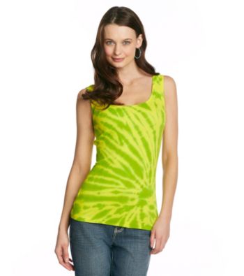 Relativity® Tie-Dye Rib Tank Top