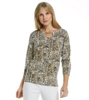 Cathy Daniels® Scoopneck with Embellished Necklace Top