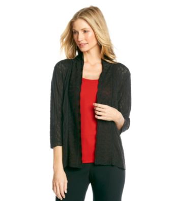 Notations® Open Front Point Cardigan