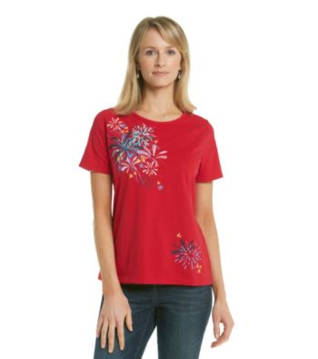Breckenridge® Crewneck Embellished Fireworks Tee