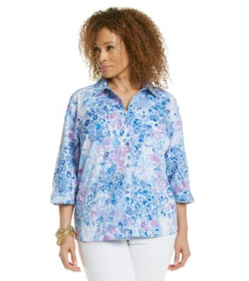 Studio Works® Plus Size Animal Print Woven Shirt