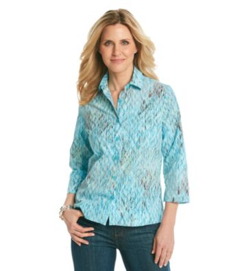 Studio Works® Petites' Woven Ocean Chain Shirt