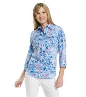 Studio Works® Woven Animal Print Shirt