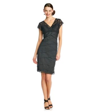 Marina Lace Banded Tier Dress