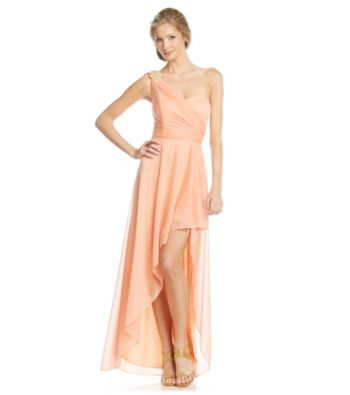 Xscape One Shoulder Hi-Low Dress