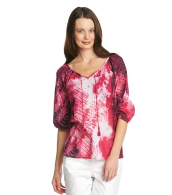 Nine West Jeans Posh Tie-Dye Blouse