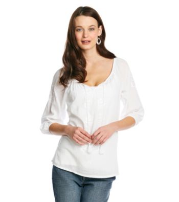 Nine West Jeans Penny Embroidered Peasant