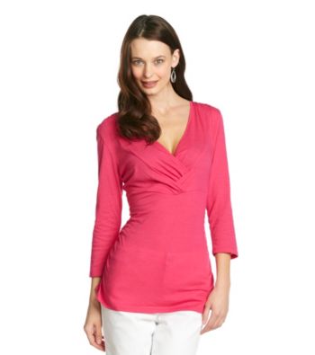 Nine West Jeans Taci Wrap-Front Knit Top