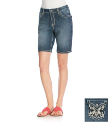 Nine West Jeans Magnolia Embellished Back Pocket Bermuda Short