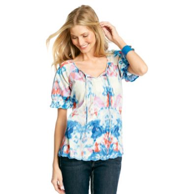 Nine West Vintage America Collection® Mia Printed Peasant Top