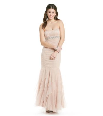 Hailey Logan Juniors' Strapless Mermaid Petal Dress