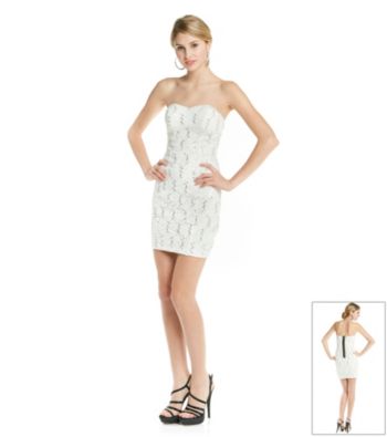 Emerald Sundae® Juniors' Strapless Lace Tube Dress