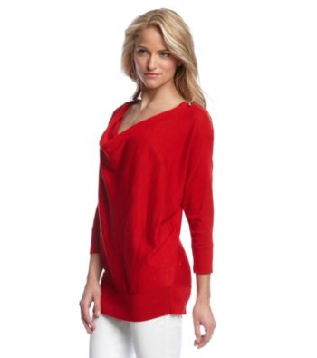 MICHAEL Michael Kors® Zip Shoulder Cowlneck Sweater