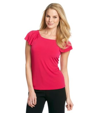 Anne Klein Flutter Sleeve Top