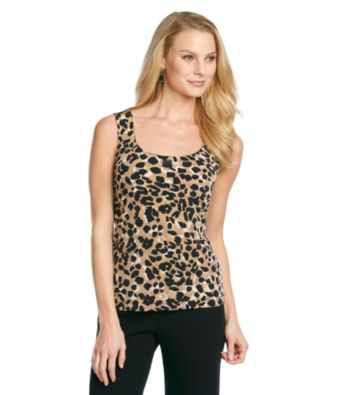 Anne Klein® Animal Print Scoopneck Tank