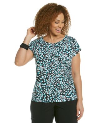 Laura Ashley® Plus Size Painted Animal Ballet Neck Tee