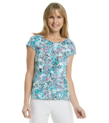 Laura Ashley® Petites' Balletneck Tee