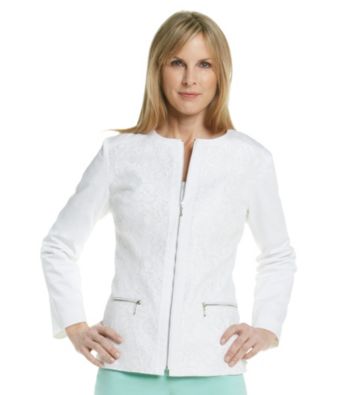 Laura Ashley® Petites' White Lace Jacket
