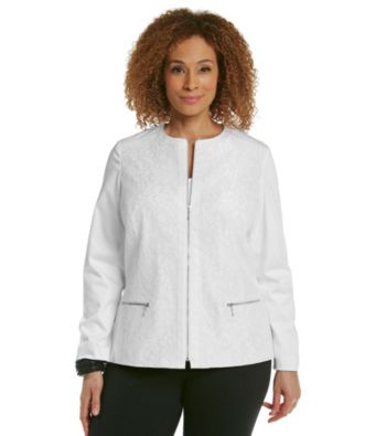 Laura Ashley® Plus Size White Lace Jacket