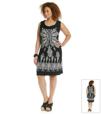 Laura Ashley® Plus Size Medallion Print Dress