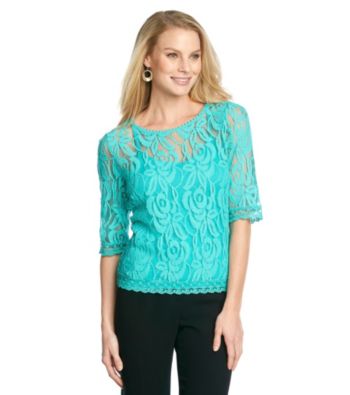 Fever™ Allover Lace Top With Cami
