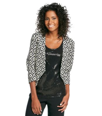 Black Rainn™ Cropped Crepe Jacket