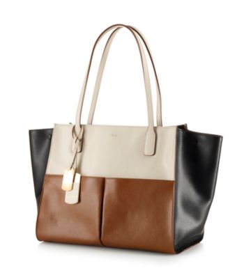 Lauren Ralph Lauren Newbury Leather Color Blocked Tote