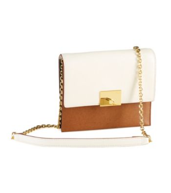 Lauren Ralph Lauren Newbury Leather Color Blocked Small Leather Cross-Body Bag
