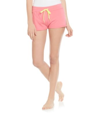 Steve Madden French Terry Lounge Shorts - Passionfruit Pink