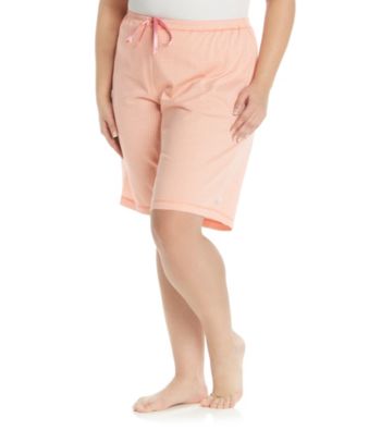 KN Karen Neuburger Plus Size Knit Bermuda - Tangerine Geo