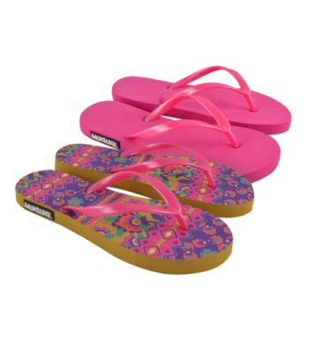 MUK LUKS® Forever Boho Flat Flip Flops 2Pair Pack