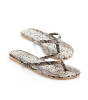 Relativity® Snake Print Flip Flops