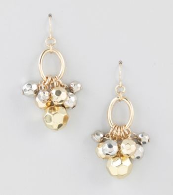 Studio Works® Two Tone Cluster Drop Earrings
