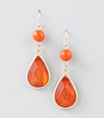 Relativity® Yellow/Goldtone Linear Drop Earrings