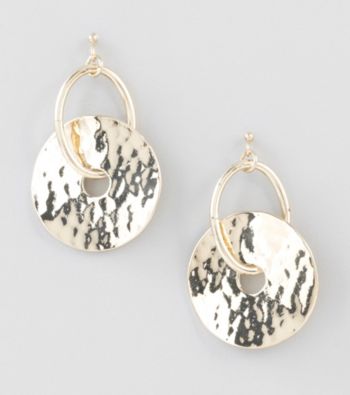 Relativity® Goldtone Interlocking Disc Earrings