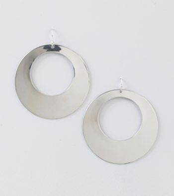Relativity® Silvertone Large Drop Earrings