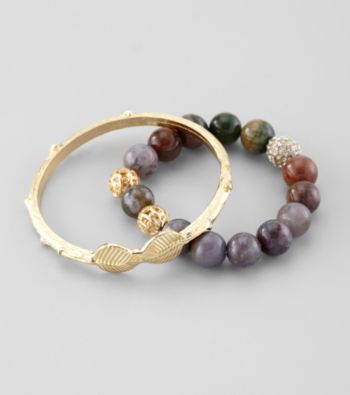 Erica Lyons® Multi Two-Piece Bracelet Set