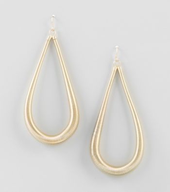 Guess Goldtone Teardrop Earrings